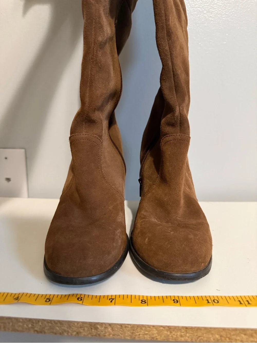 Carlos Tall Brown Suede Over-The-Knee Block Heel Boot
